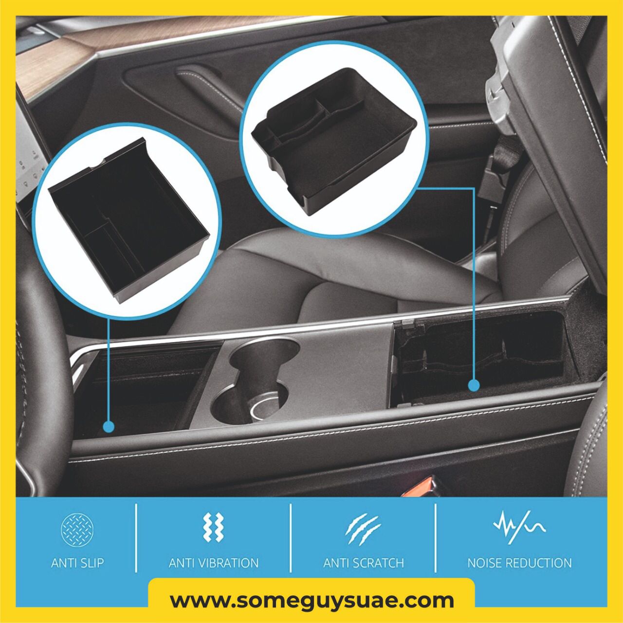 Tesla Model 3/Y Center Console Organizer Tray and Armrest Organizer Tray